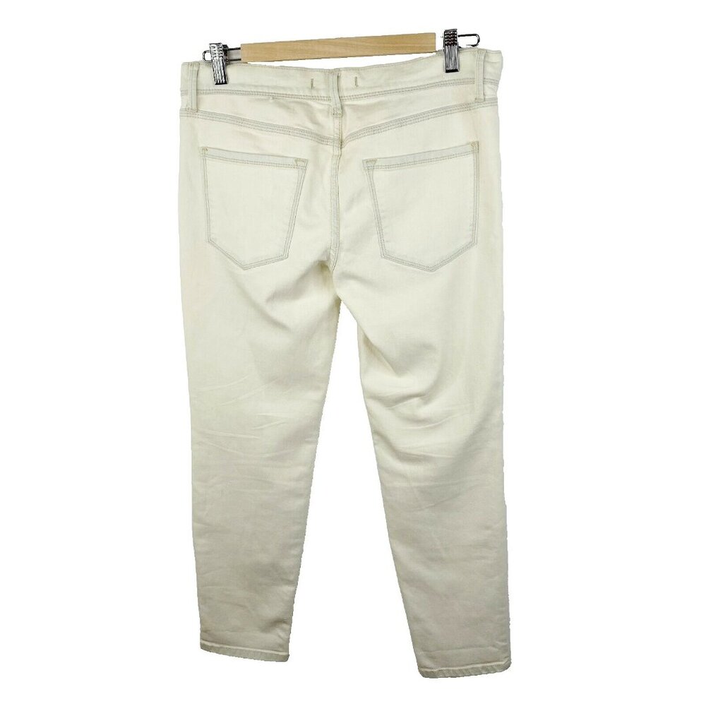 Free People Jeans Womens Size 28 Ivory Denim Ankle 27" Inseam